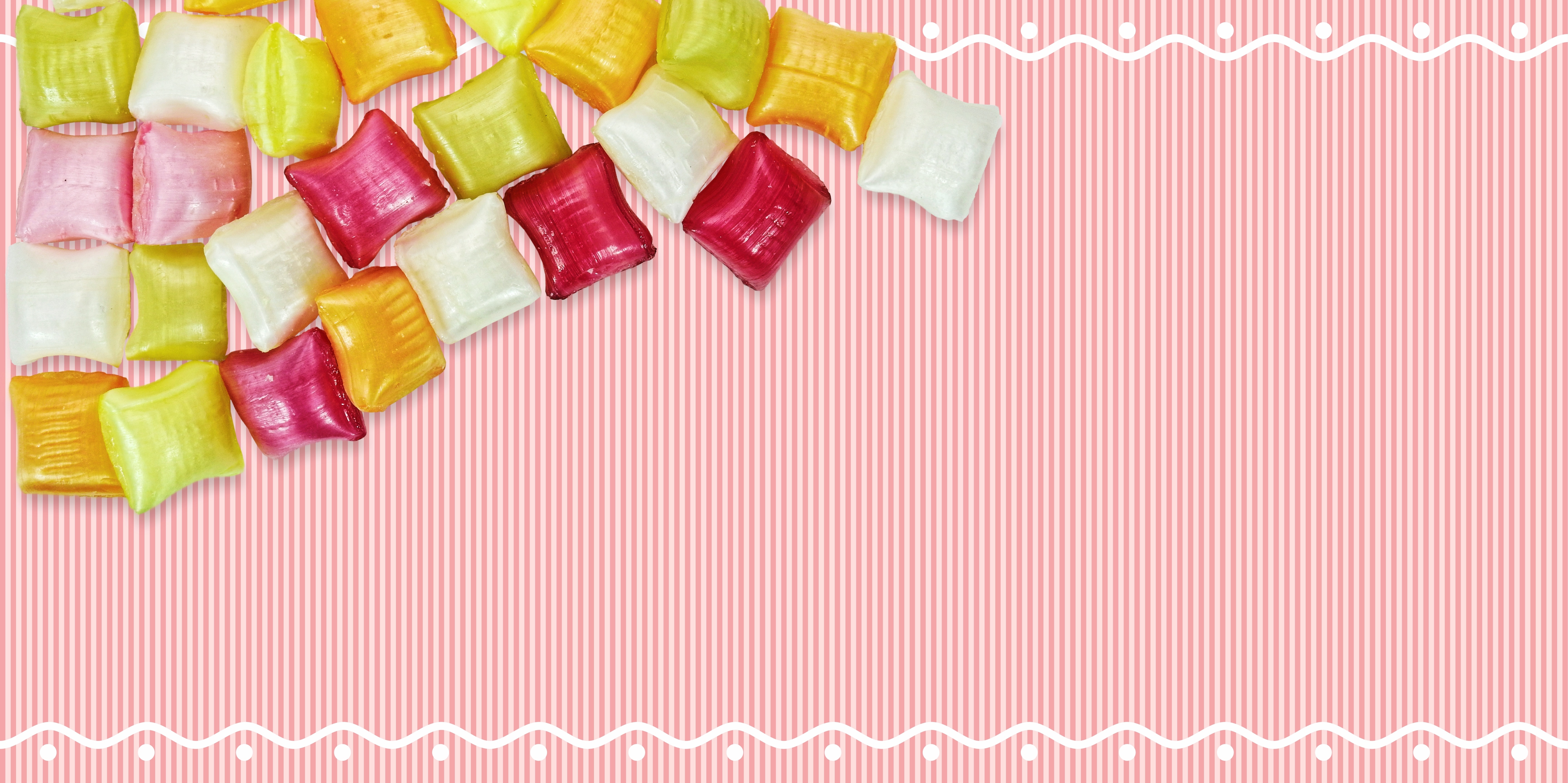 yellow and red candies