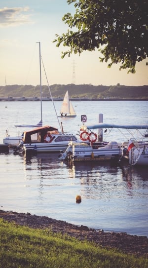 River, Boat, Bay, Water, Sunset, Marina, nautical vessel, transportation thumbnail