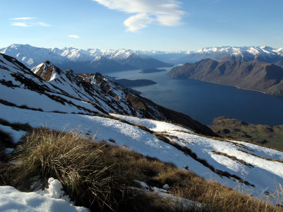Lake, New Zealand, Mountain, mountain, snow preview