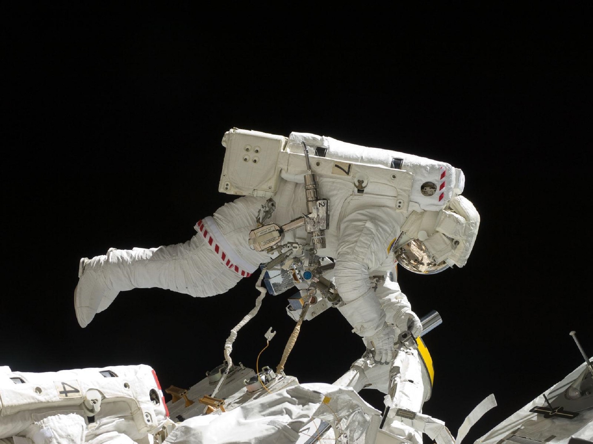 white astronaut suit