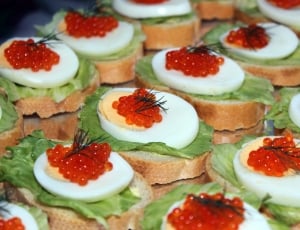 Egg, Caviar, Salad, Bread, Buffet, food and drink, indoors thumbnail