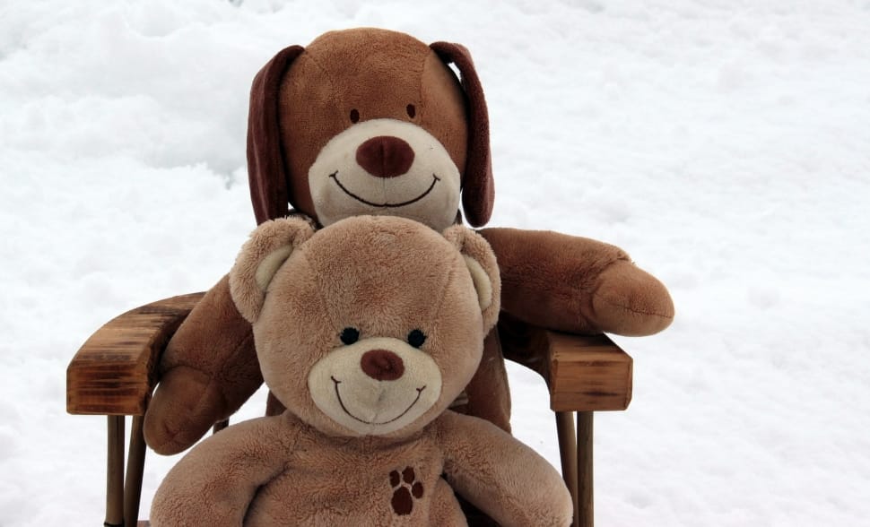 brown teddy bear and dog plush toy preview