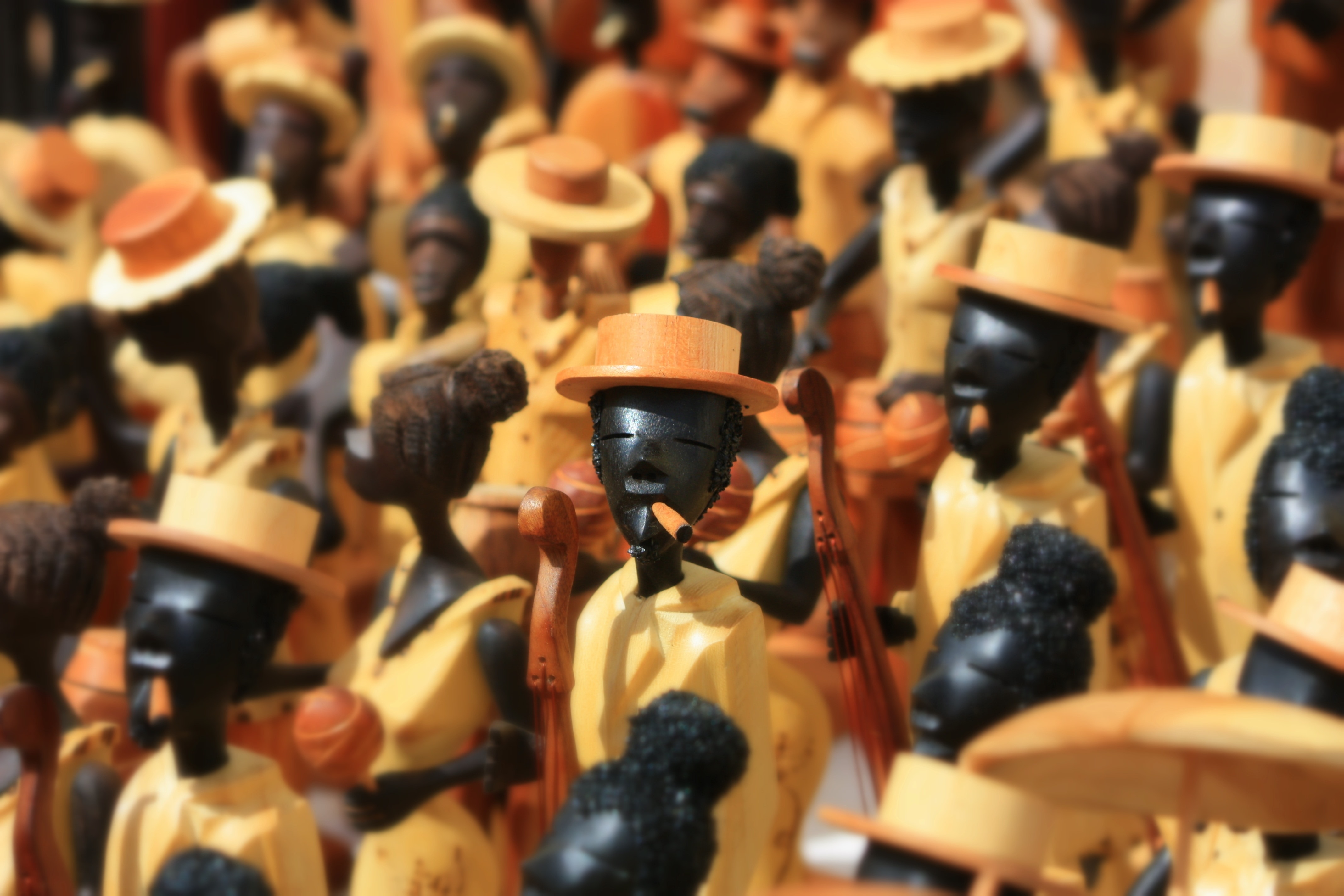 man wearing hat figurine lot