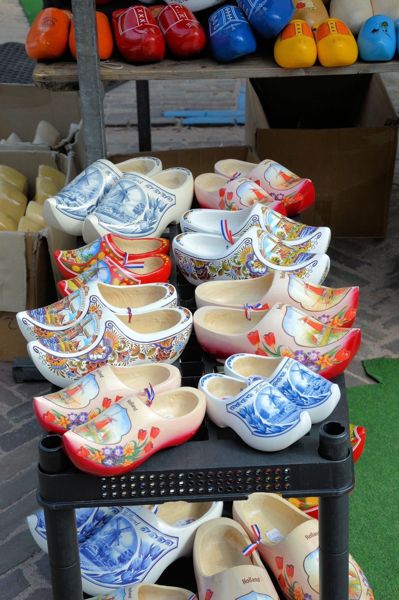Tradition, Holland, Tourism, Clogs, large group of objects, choice