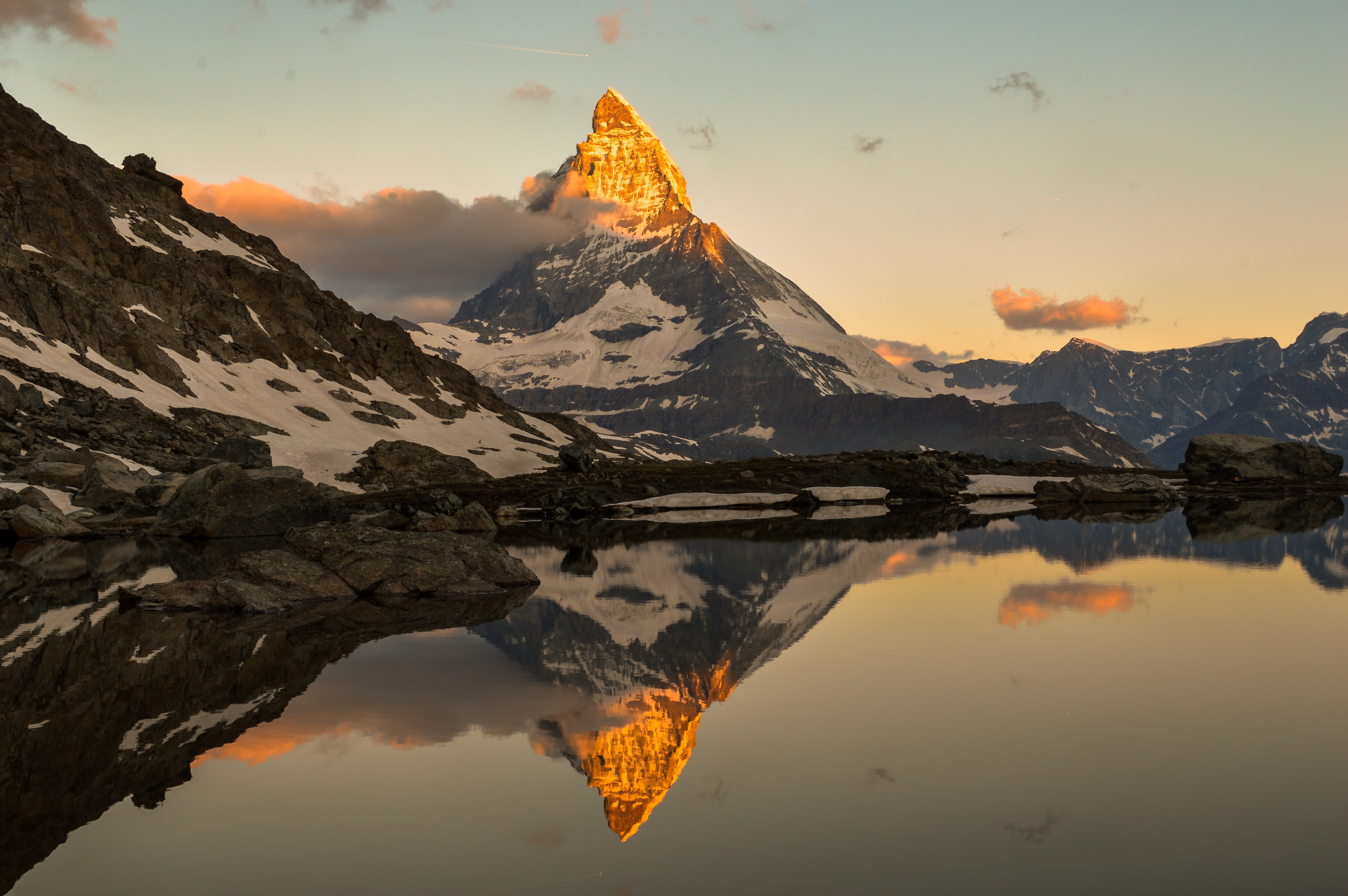 Cervin, Zermatt, Swiss, Nature, Travel, reflection, mountain