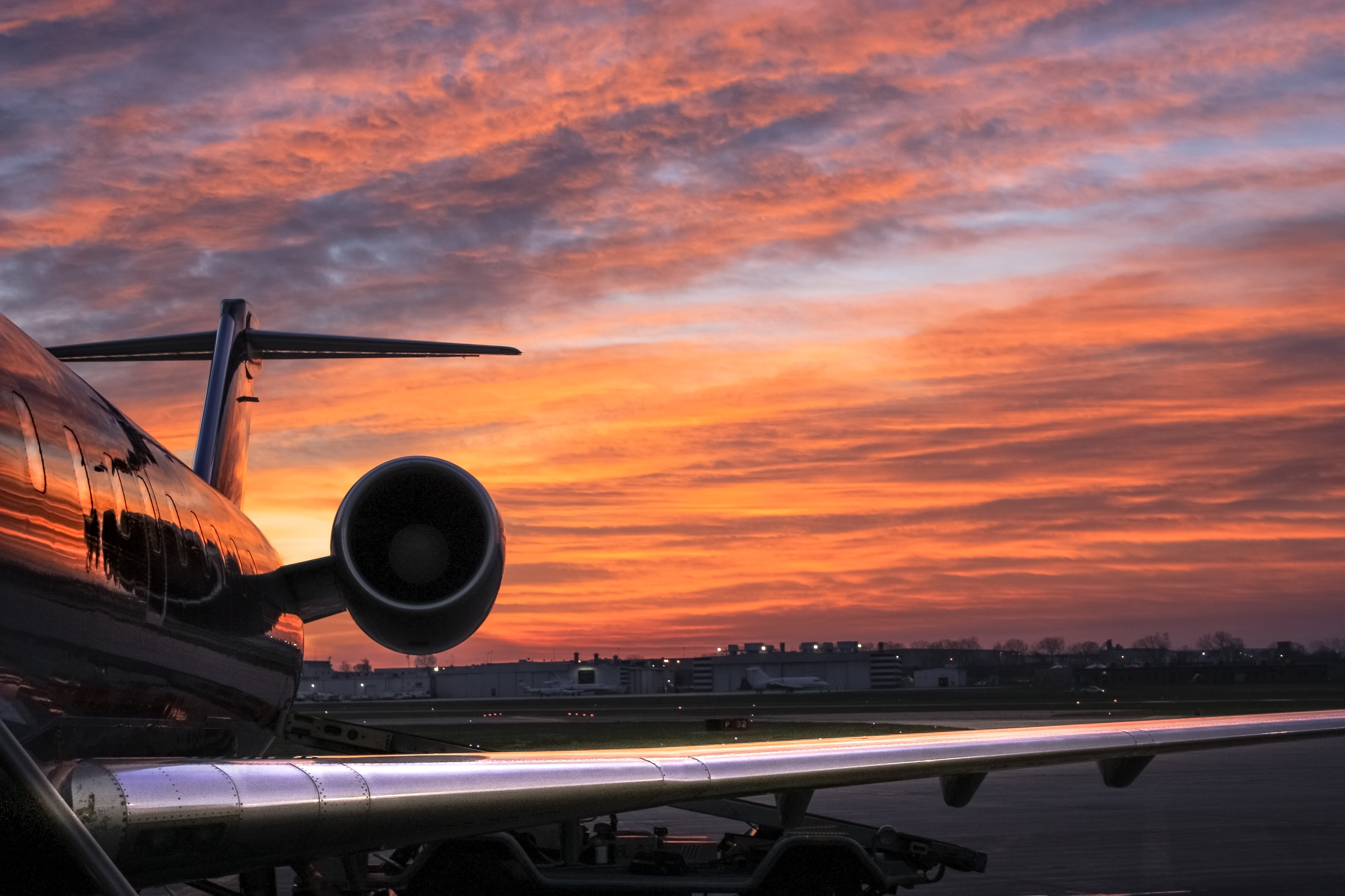 Airplane, Flying, Aircraft, sunset, airplane