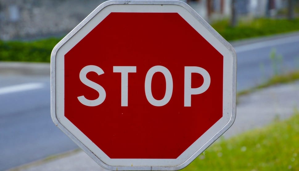 red and white stop sign preview