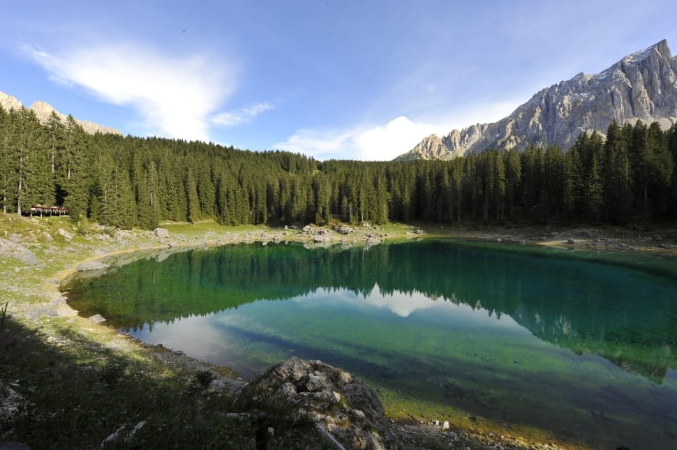 Lake Caress, Lake, Nature, Val Di Fassa, reflection, forest preview