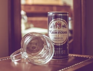 clear glass mug and kaiserdom premium beer thumbnail