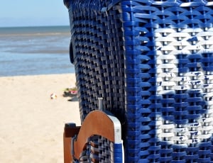 blue and white wicker basket thumbnail
