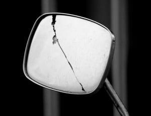 grey framed motorcycle side mirror thumbnail