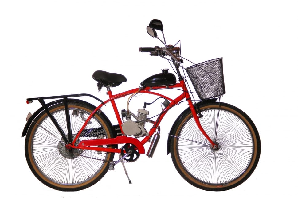 Motorized, Bicycle, Red, bicycle, transportation preview