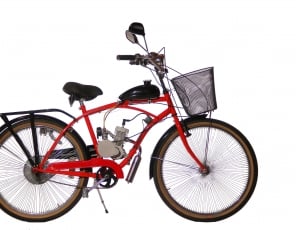 Motorized, Bicycle, Red, bicycle, transportation thumbnail
