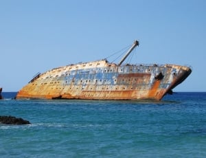 Ship, Wrecked, Canary Islands, Shipwreck, sea, blue thumbnail
