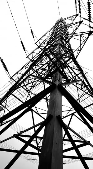 worm's eye photography of cable tower thumbnail