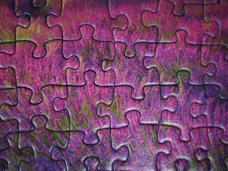 purple and green puzzle board preview