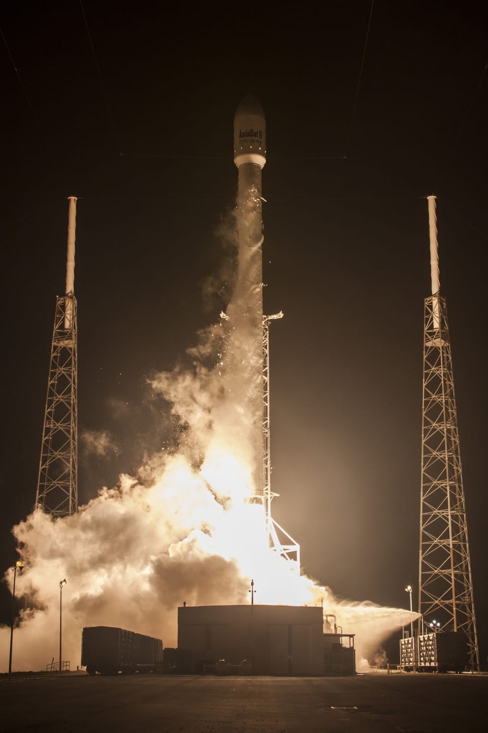 Lift-Off, Launch, Rocket Launch, Spacex, night, illuminated preview
