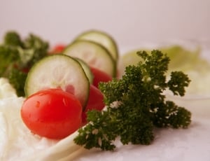 tomatoes, cucumber, and parsley dish thumbnail