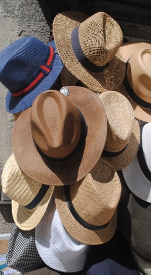 brown and white summer hats thumbnail