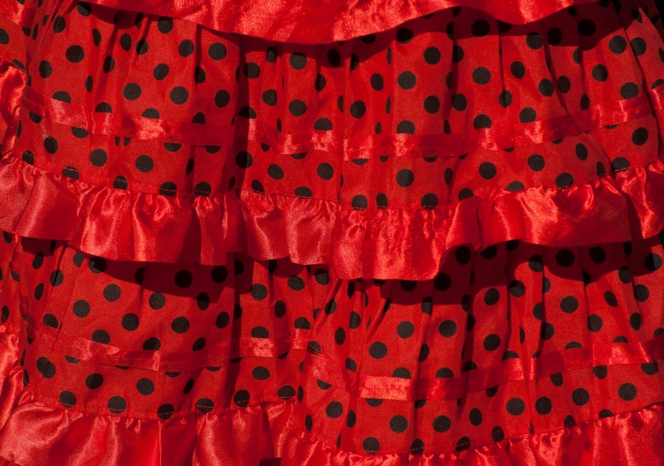 red and black polka dot textile preview