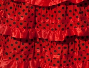 red and black polka dot textile thumbnail
