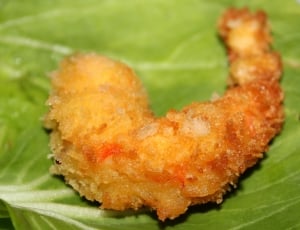 fried tempura on green vegetable leaf thumbnail