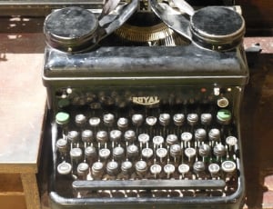black and gray royal typewriter thumbnail