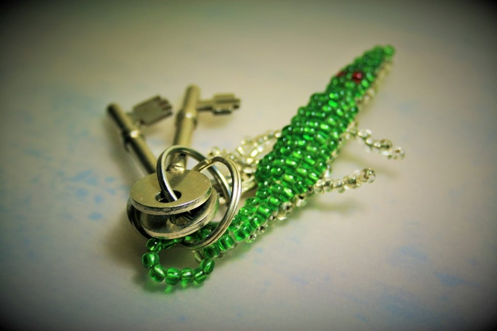 Key Ring, Bunch Of Keys, Green, Keys, green color, no people preview