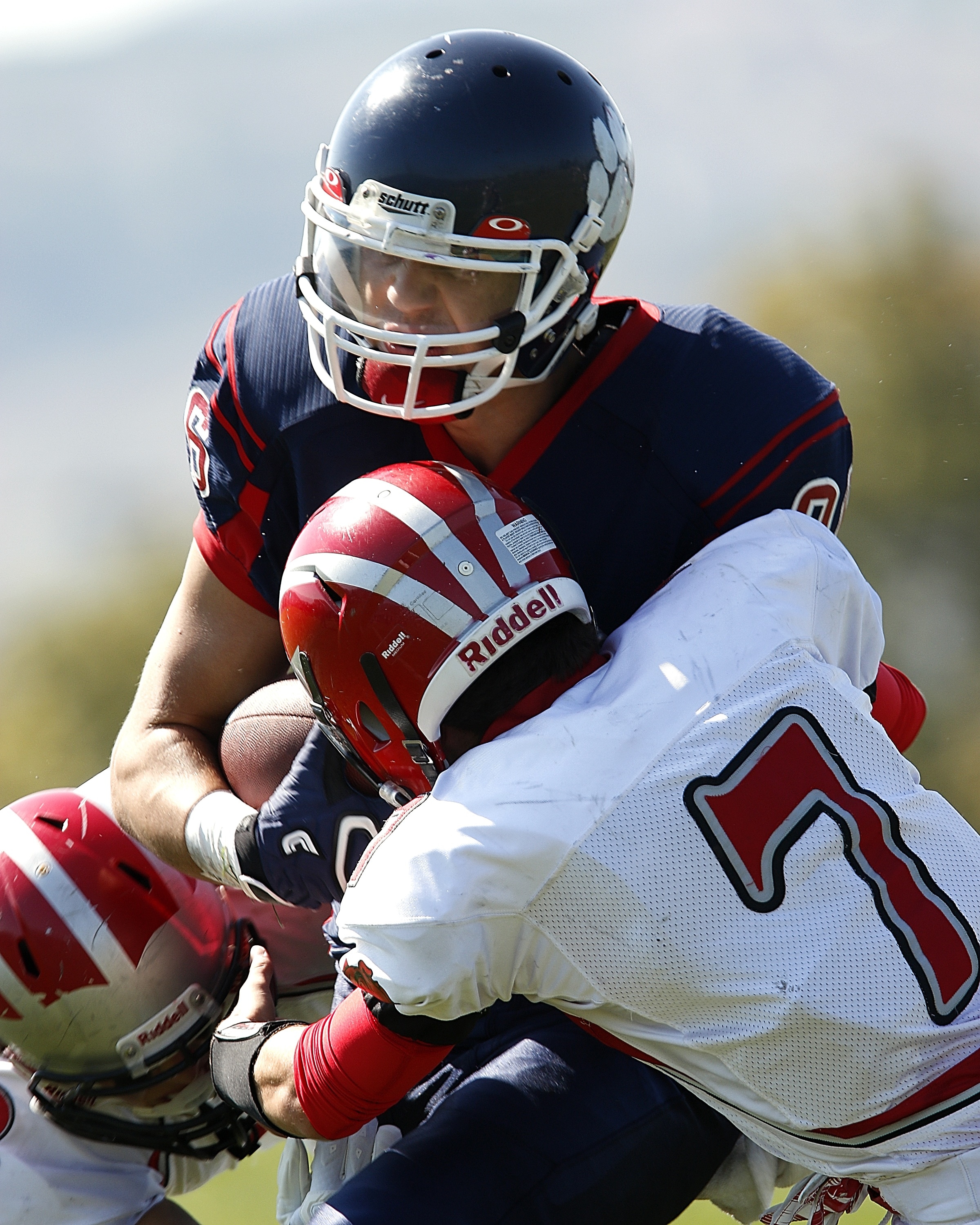 riddell and schutt football helmets and jerseys