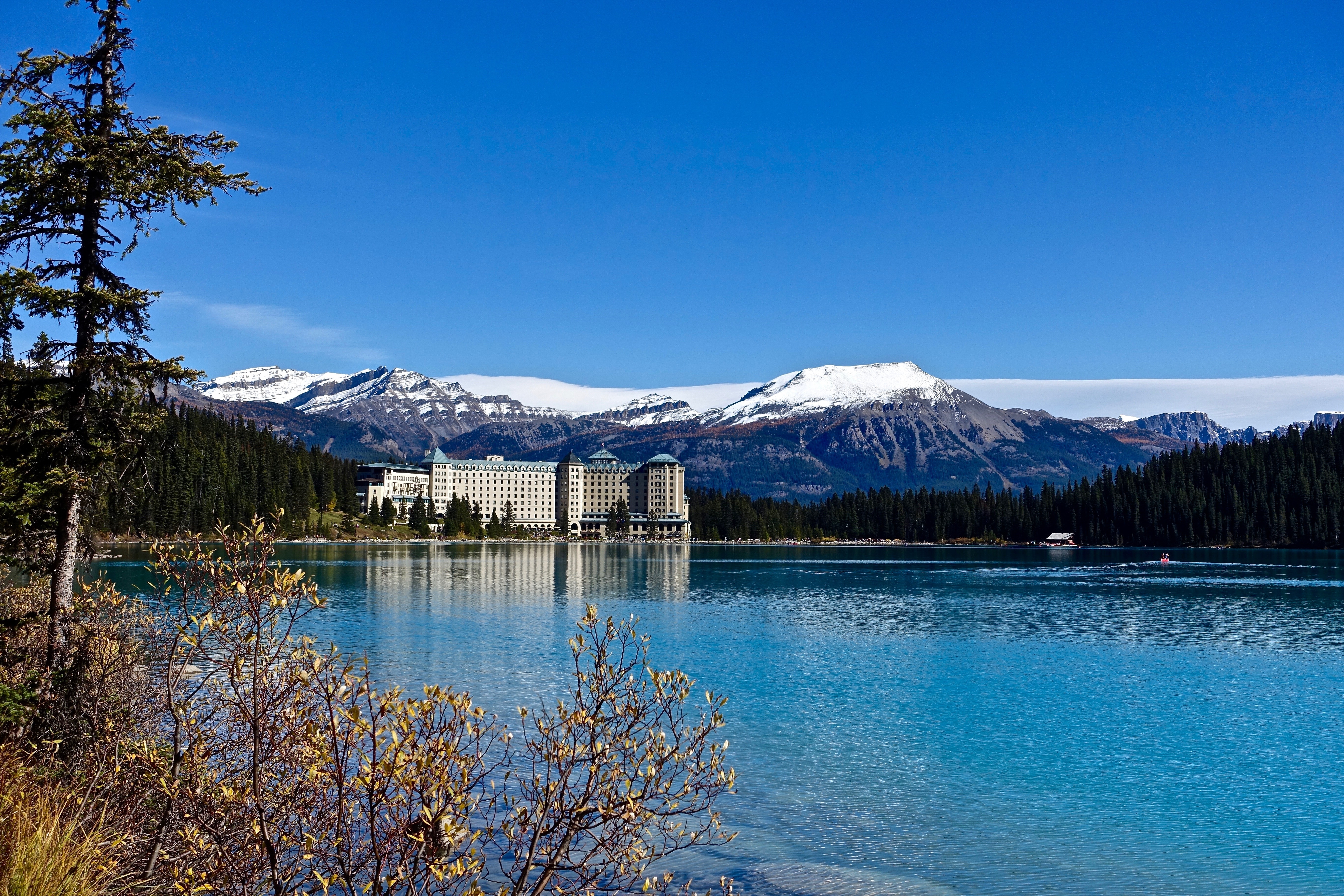 Canada, Mountains, Glacier, Lake Louise, mountain, snow