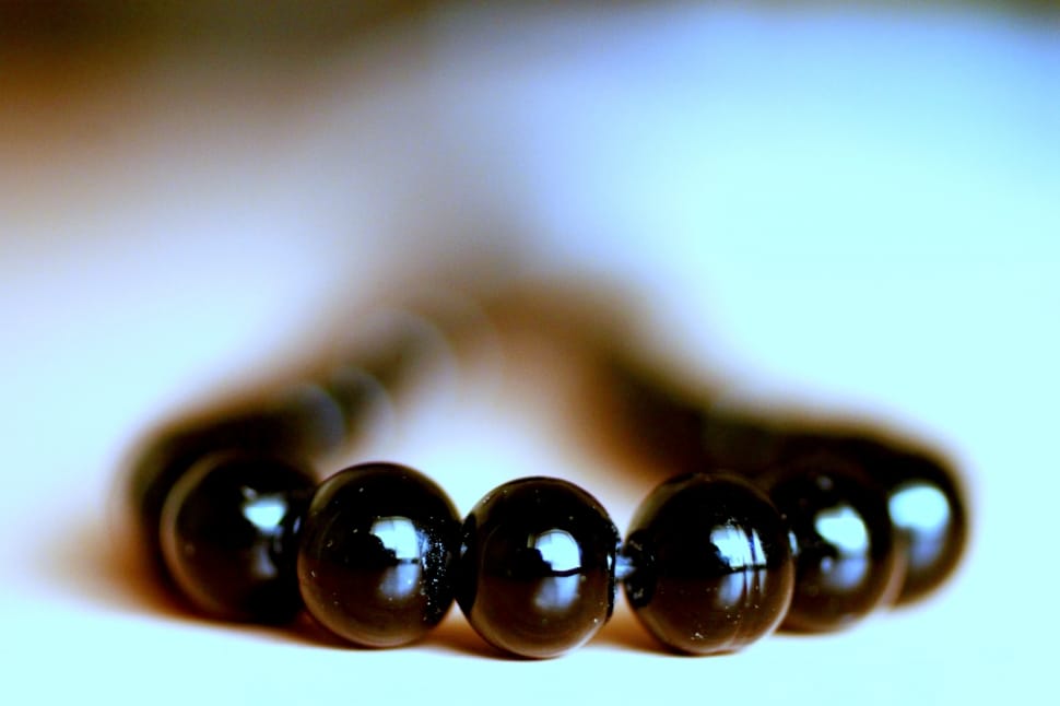 Bokeh of buddhist prayer beads preview