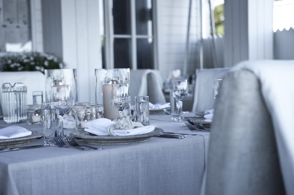 fine dining set on table preview