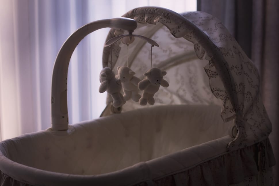 white bassinet preview