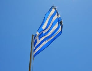 blue and white stripes country flag thumbnail