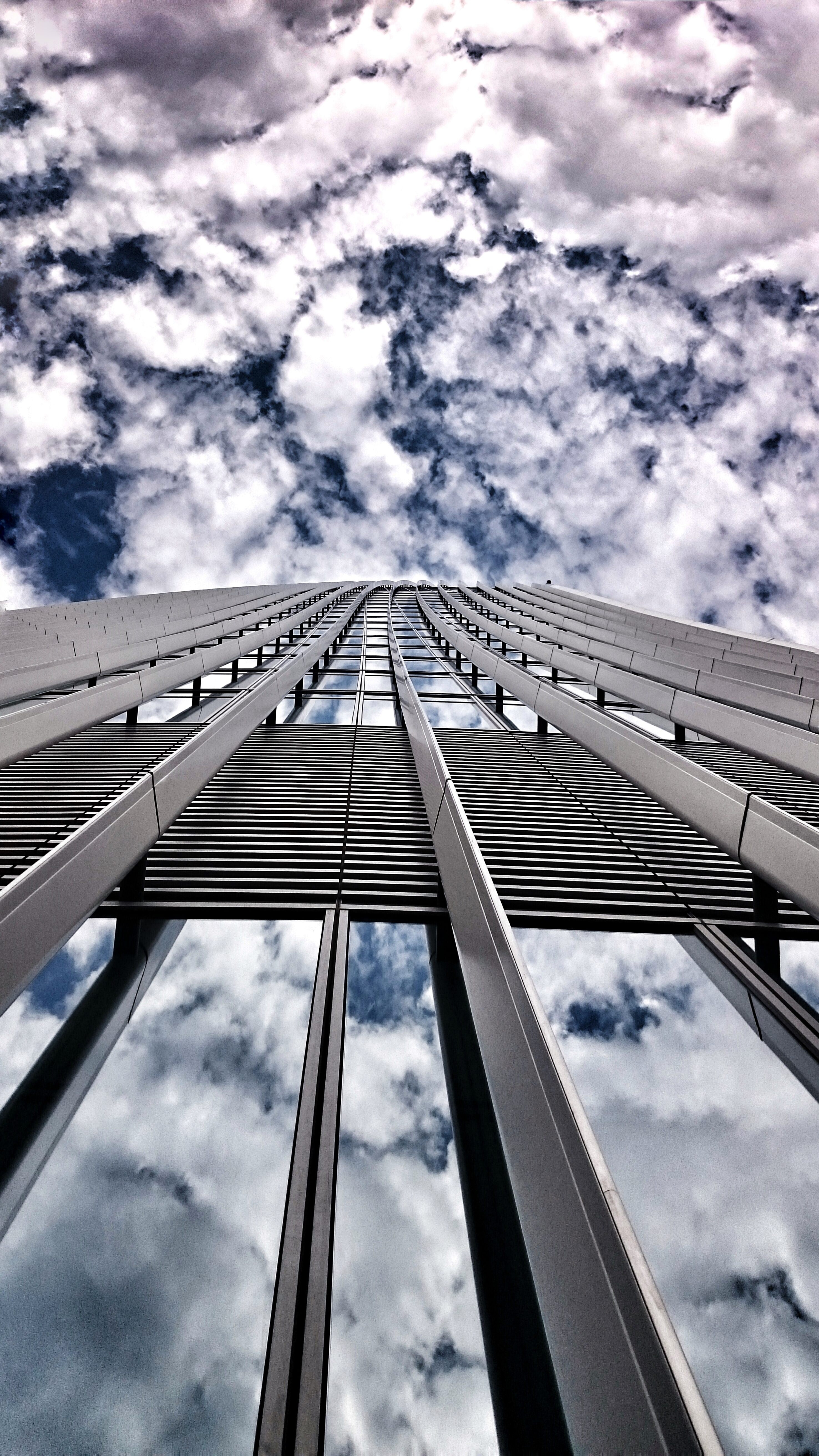 low angle view of a high rise building