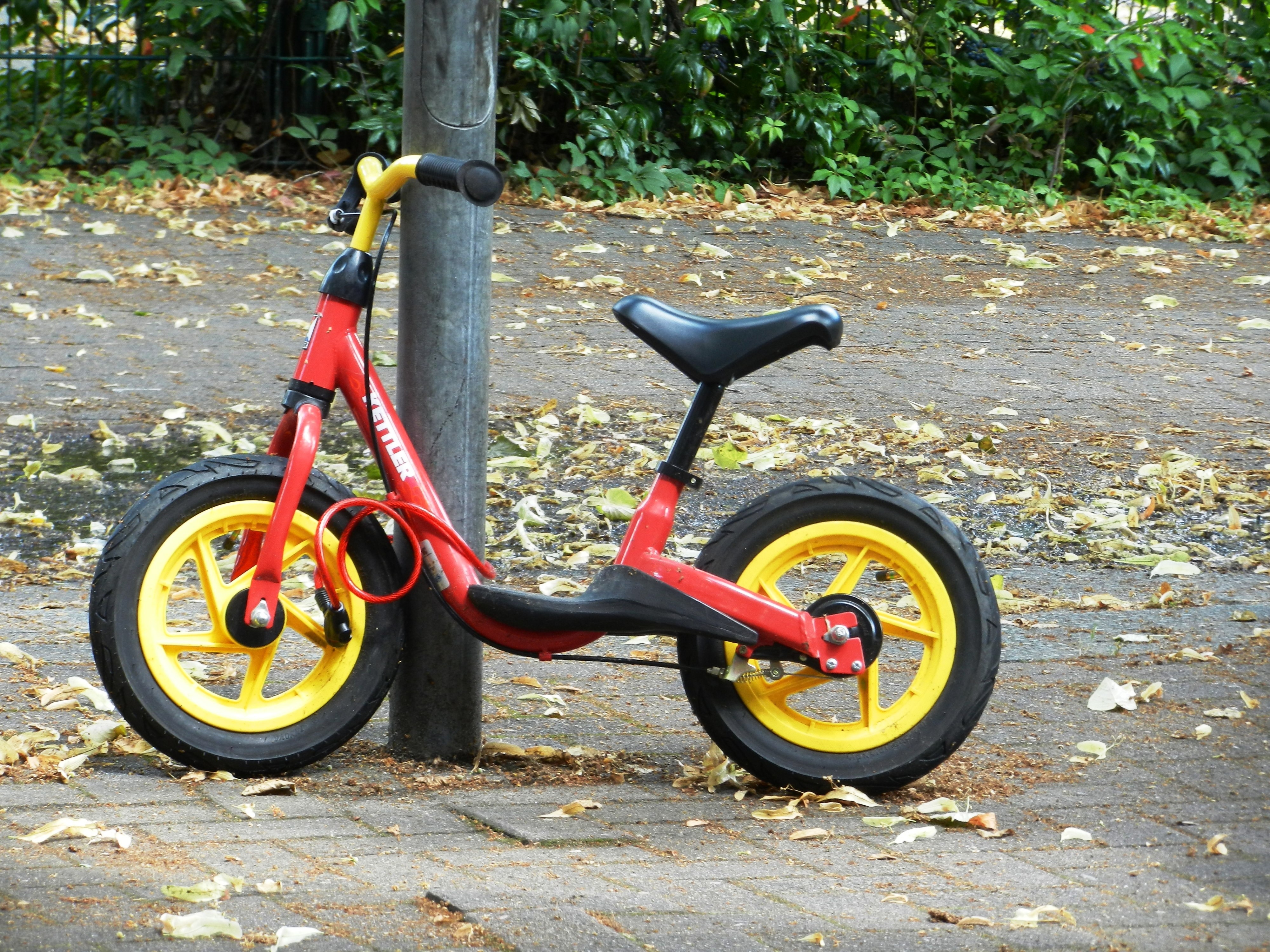 children's black and red bicycle