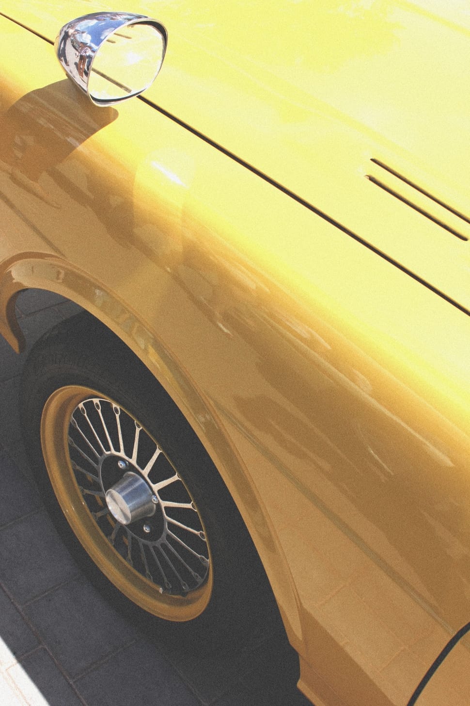 yellow car fender preview