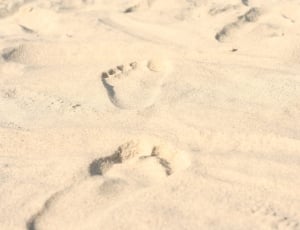Sand, Foot Print, Beach, nature, no people thumbnail