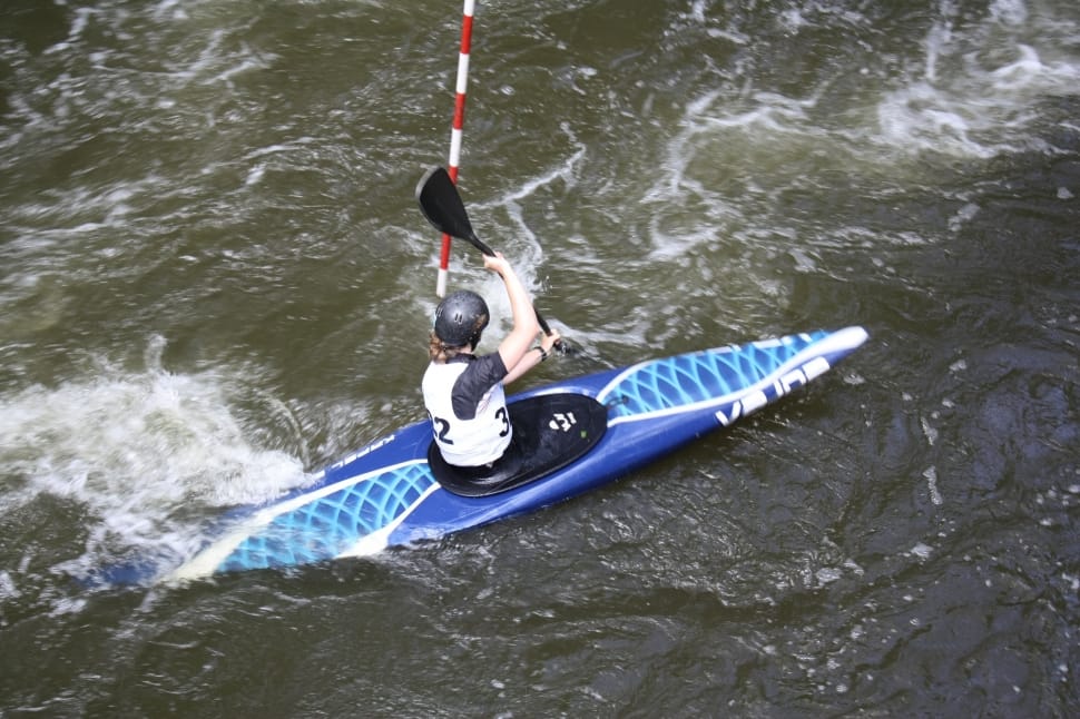 blue and white kayak preview