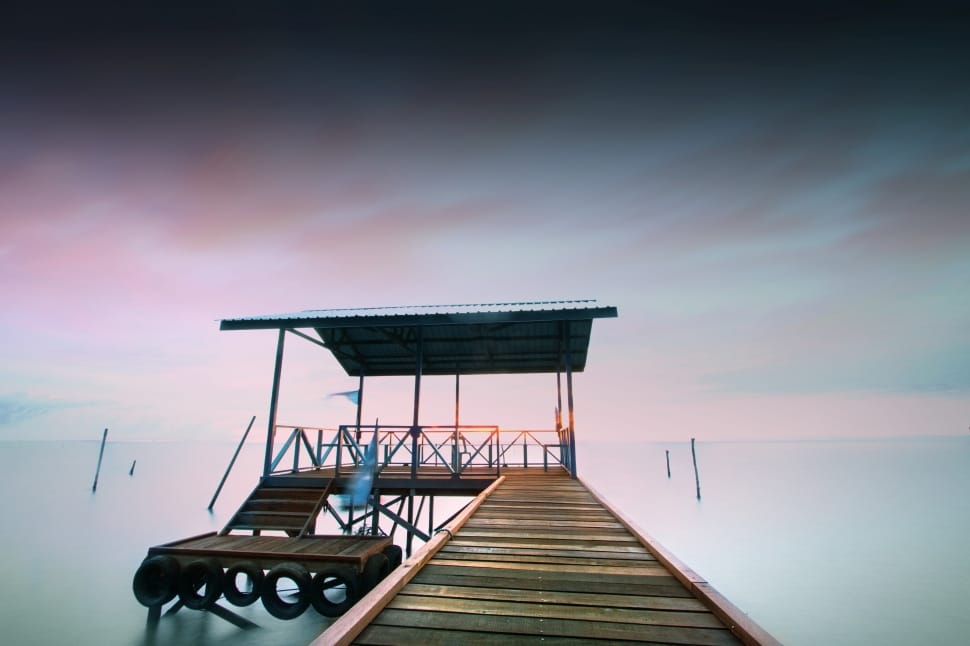 brown wooden dock preview