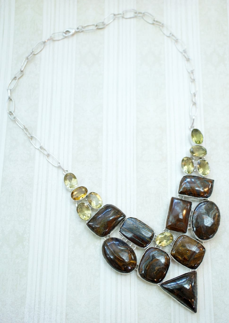 brown and gold beaded collar necklace preview
