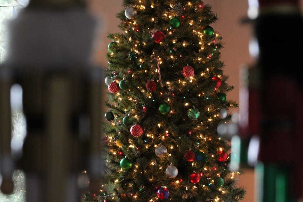 christmas, ball, tree, lights, christmas, christmas tree preview