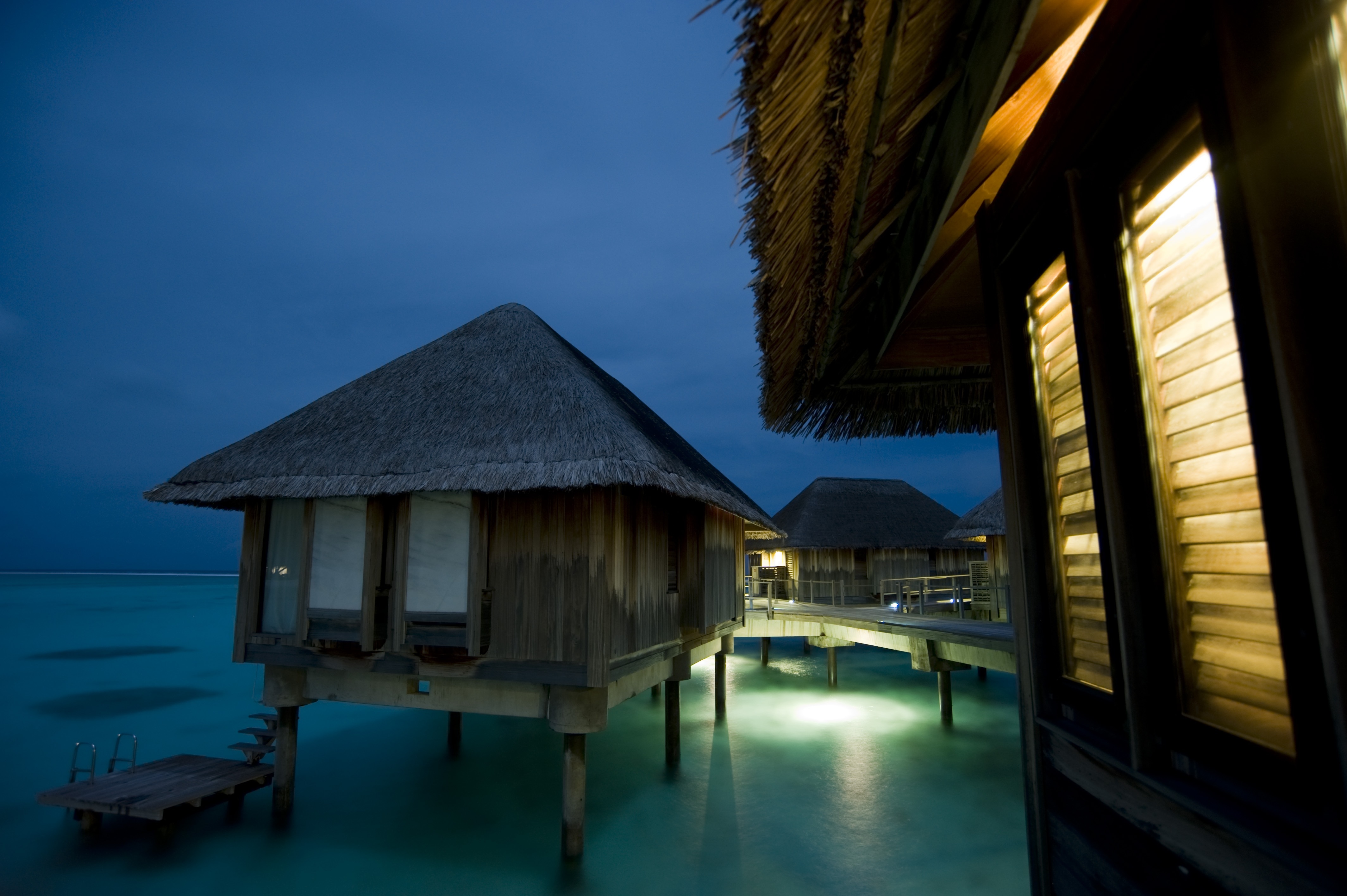 Summer, Night, Maldives, built structure, architecture