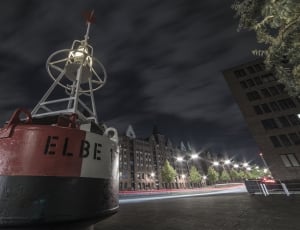 white and red elbe lighted tower thumbnail