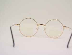 gold frame round eyeglasses thumbnail