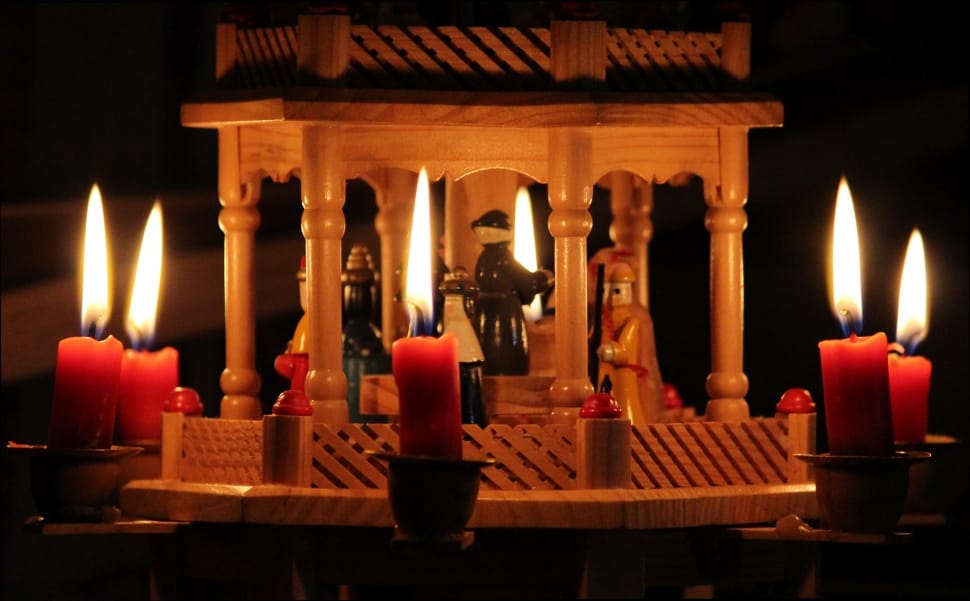 Christmas, About, Candles, Burn, Pyramid, candle, indoors preview