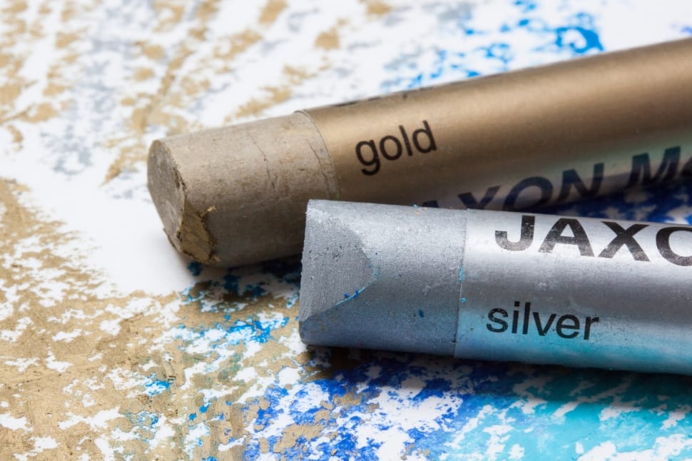gold and silver pastel crayon preview