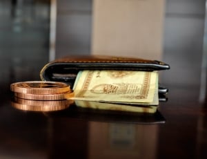 brown leather bifold wallet thumbnail