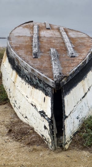 brown white and black wooden raw boat thumbnail