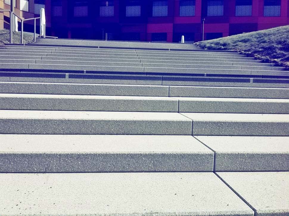 grey concrete stairs during daytime preview